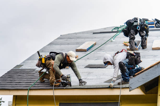 Professional Gutter Installation technician working in Pittsville, VA